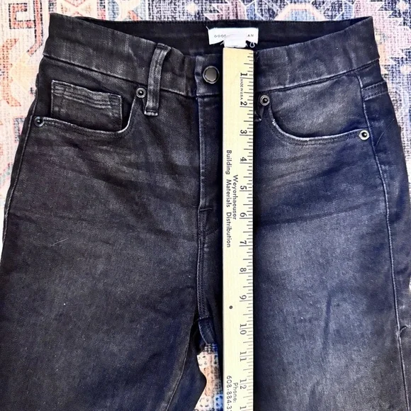 Good American Good Legs Skinny Raw Hem Denim Jeans Women’s Size 0/25 - Picture 13 of 15